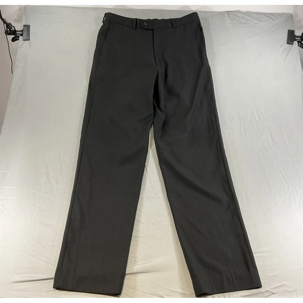 Corcovan Grey Dress Pants Men's 34x30 Flat Front Business Formal Career Office S